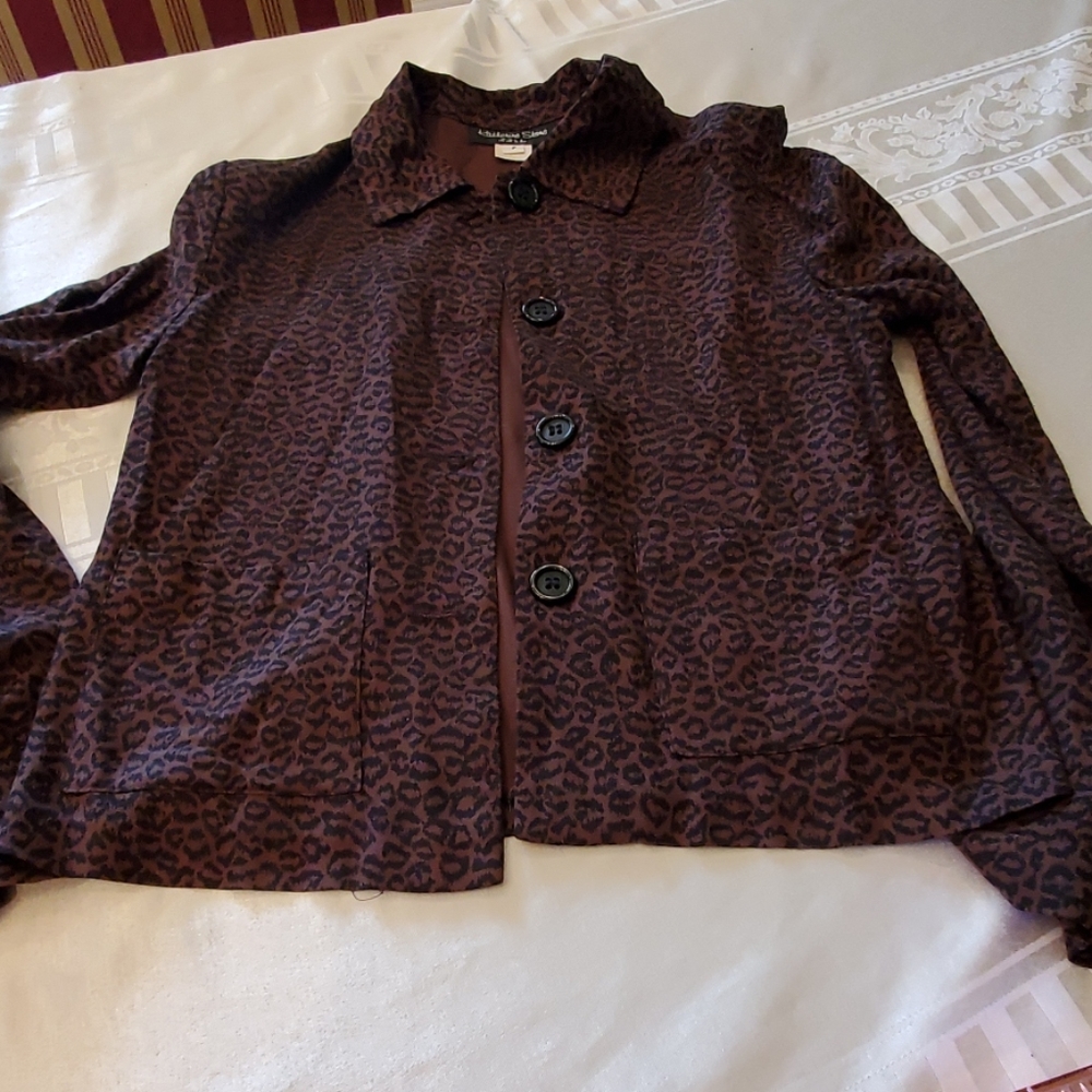 Katherine Stone Brown Leopard Jacket S P